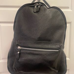 American Eagle AEO Italy Genuine Leather Backpack Black NWOT